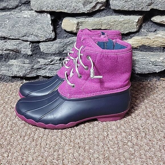 Women's Sperry Top sider duck waterproof rain winter boots pink sz 6 - Picture 4 of 10